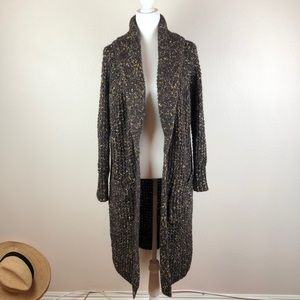 Zara Knit Open Front Long Cardigan Coat  Sz S